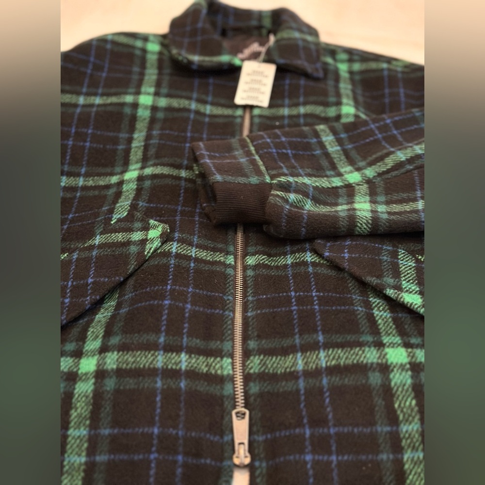 Urban Outfitters, size S, green plaid bomber style jacket. NWT